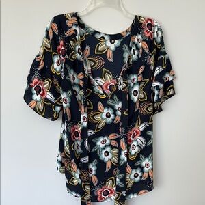 Floral Print Women's Top - Multicolor